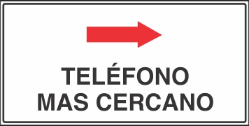 Señalética y Letreros Teléfono Mas Cercano (BP-0079)