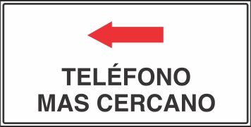 Señalética y Letreros Teléfono Mas Cercano (BP-0080)