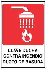 Señalética y Letreros Llave Ducha Contra Incendio Ducto De Basura (EDI-009)