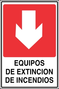 Señalética y Letreros Equipos de Extinción de Incendios (EDI-0015)
