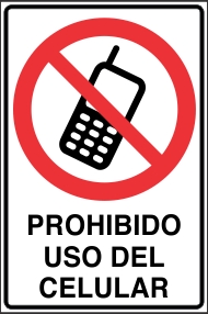 Señalética y Letreros Prohibido Uso Del Celular (EDI-0027)