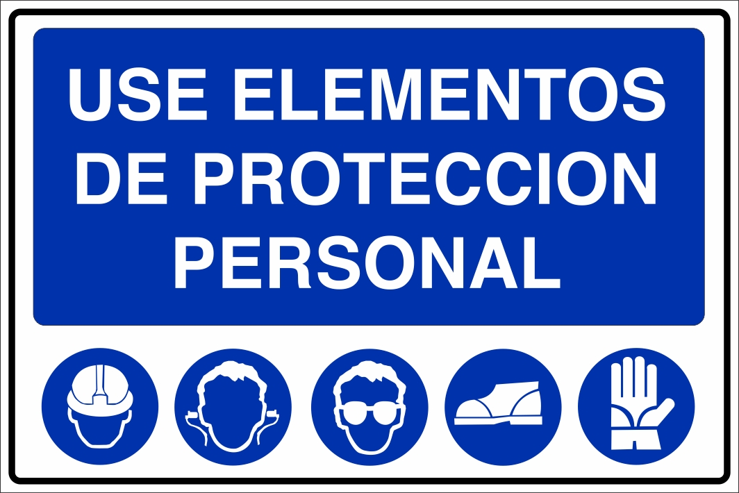 Señalética y Letreros Use Elementos De Protección Personal (EDI-0060)