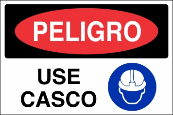 Señalética y Letreros Peligro Use Casco (ST-0019)
