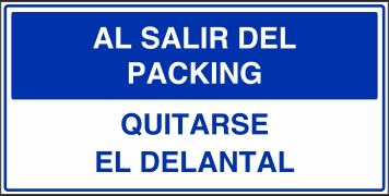 Al Salir del Packing Quitarse el Delantal (BP-0018)